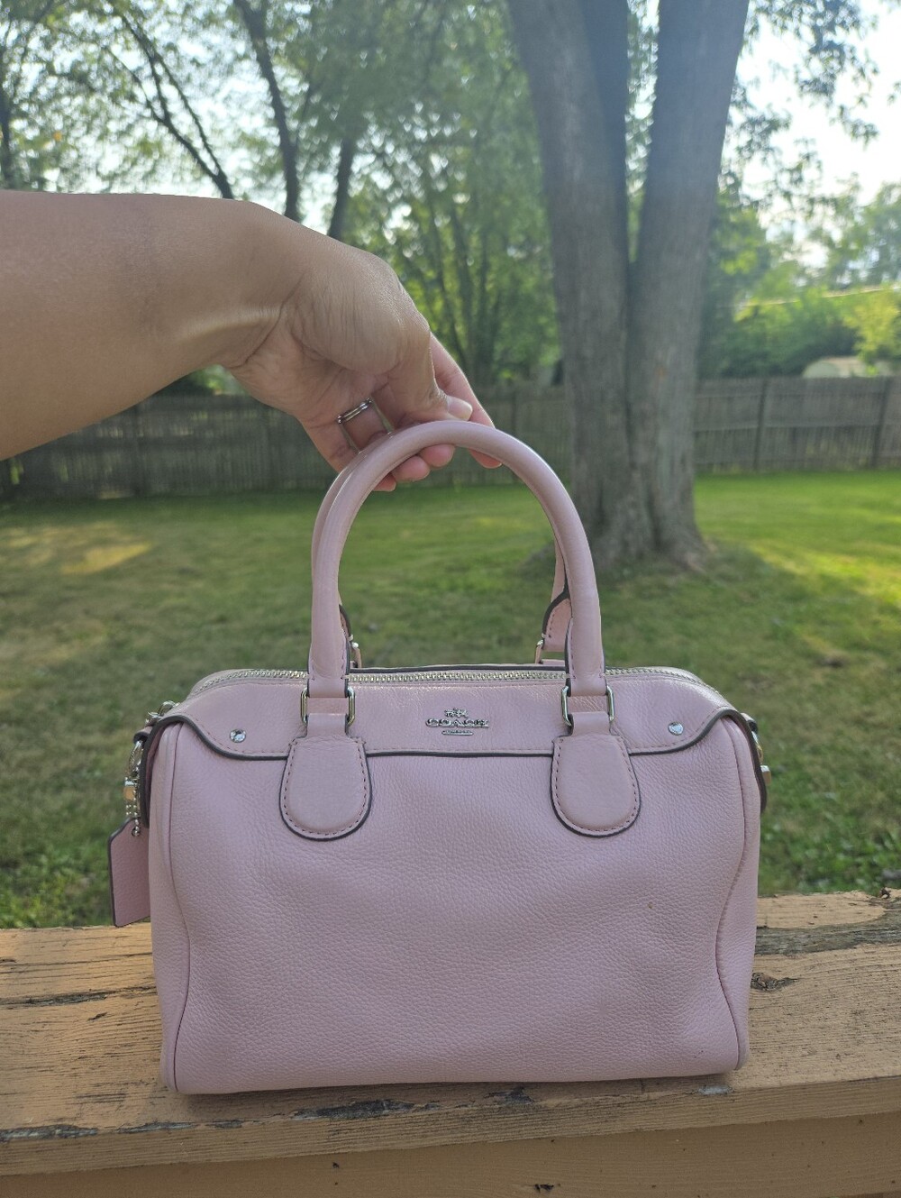 Coach Mini Bennet Pink Pebbled Leather #F36677